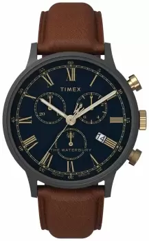 Timex TW2U88200 Waterbury Classic Mens 40mm Chrono Gunmetal Watch