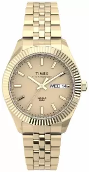 Timex TW2U78500 Waterbury Boyfriend 36mm SST Case Gold-tone Watch
