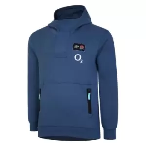 Umbro England Rugby Hoodie Adults - Blue