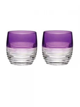 Waterford Mixology circon purple tumbler set of 2 Purple