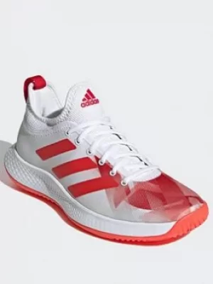 adidas Defiant Generation Multicourt Tennis Shoes, White/Red, Size 7.5, Women