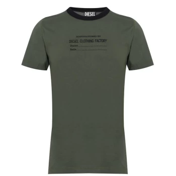 Diesel Factory Ringer T Shirt - Green 5BS