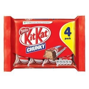 Original Nestle Chunky Milk Chocolate KitKat Bars Pack of 4 Bars