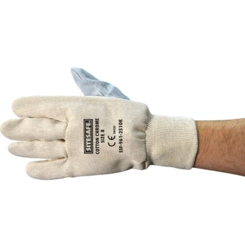 Contractor Cotton Chrome Rigger Gloves - Size 8 - Sitesafe
