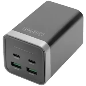 Digitus 4-Port GaN DA-10181 USB charger Indoors, Mains socket Max. output current 3000 mA 4 x USB-A, USB-C