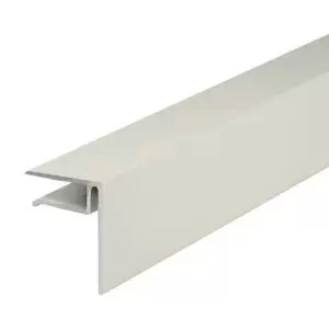 Alukap Xr White F-Shaped Profile Endstop, (L)4.8M (W)40mm (T)50mm