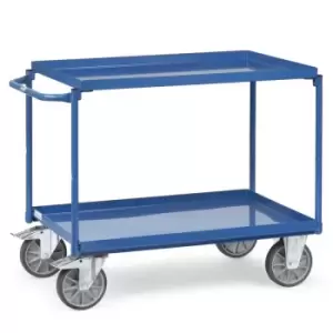 Fetra Two Tray Steel Workshop Cart 1000 x 700mm - 400kg Capacity