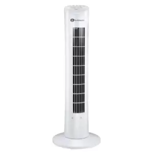 Puremate White Aroma Tower Fan 31-inch - wilko