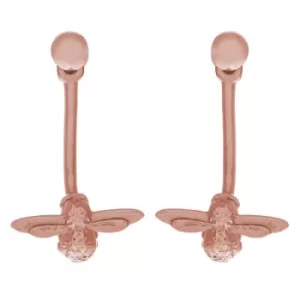3D Bee Rose Gold Earrings