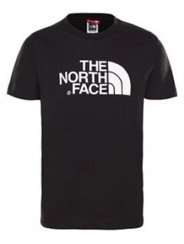 The North Face Boys Easy Tee, Black/White Size M 10-12 Years