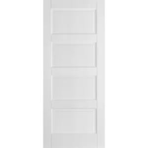 LPD Contemporary 4 Panel Textured White Primed - White Internal Door - 1981mm x 686mm (78 inch x 27 inch)