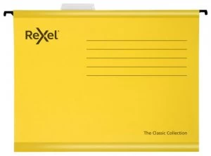 Rexel Classic Suspension Files A4 Yellow PK25