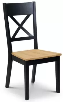 Julian Bowen Hockley Black And Oak Dining Chair