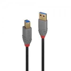Lindy 36741 USB cable 1m 3.2 Gen 1 (3.1 Gen 1) USB A USB B Black