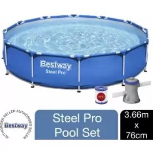 Steel Pro 12' x 30'/3.66m x 76cm Frame Swimming Pool Set - Bestway