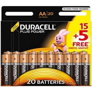 Duracell Plus Power AA 15 + 5 UK