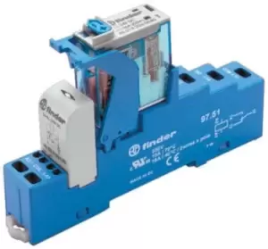 Finder, 24V dc DPDT Interface Relay Module, Cage Clamp Terminal, DIN Rail