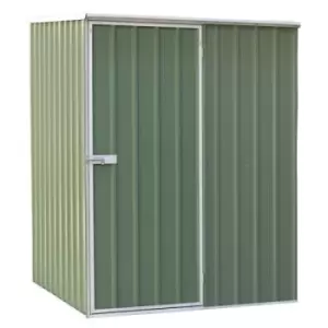 Dellonda Galvanised Steel Metal Garden/Outdoor/Storage Shed, 5FT x 5FT, Pent Style Roof - Green