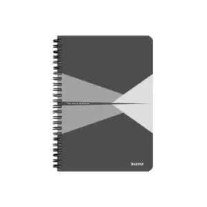 Office Notebook, Wirebound, 90 Sheets, Ruled, 90GSM Ivory Paper, A5 Grey - Outer Carton of 5