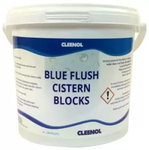 Blue Flush Cistern Blocks - Tub of 24 082Blue CLEENOL