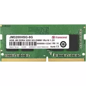 Transcend JetRAM Laptop RAM card DDR4 8GB 1 x 8GB 3200 MHz 260-pin SO-DIMM JM3200HSG-8G