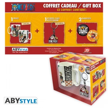 One Piece - Mug + Keychain + Badges New World Gift Box