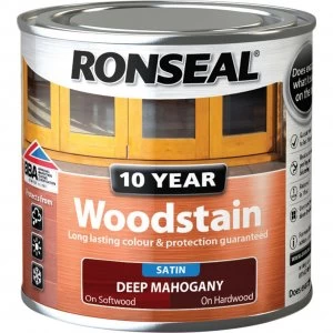 Ronseal 10 Year Wood Stain Deep Mahogany 250ml