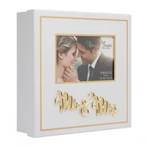 Always & Forever White and Gold Keepsake Box Mr & Mrs