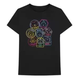 BT21 - Neons Unisex XX-Large T-Shirt - Black
