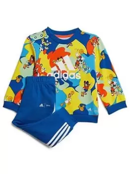 adidas Disney Toddler Boys Mickey Mouse Crew & Jogger Set - Dark Blue, Dark Blue, Size 2-3 Years