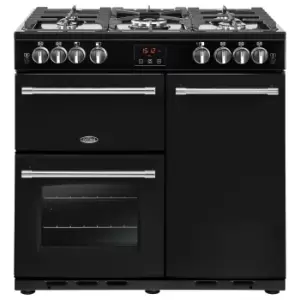Belling 444411732 90cm Farmhouse X90G Double Oven Gas Cooker in Black