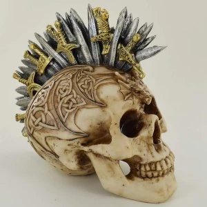 Celtic Patterned Sword Mohawk Skull