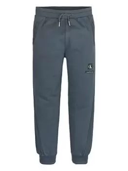 Calvin Klein Jeans Boys Reversed Terry Sweatpants - Ocean Teal, Ocean Teal, Size 10 Years