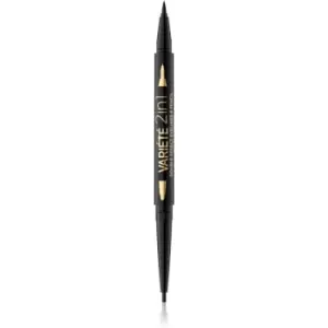 Eveline Cosmetics Varit Double Effect The Eyeliner Pen 2 in 1 Shade Ultra Black 1 pc