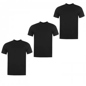 Donnay 3 Pack T Shirts Mens - Black