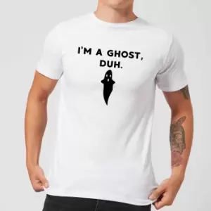 I'm A Ghost, Duh. Mens T-Shirt - White - S