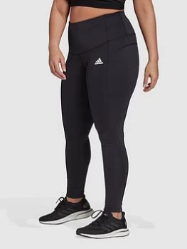 adidas Style Leggings (Plus Size) - Black/White, Size 2X, Women