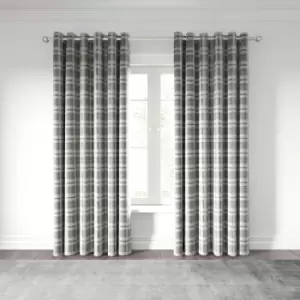 Helena Springfield Harriet Lined Curtains 66" x 72", Chartreuse/Grey