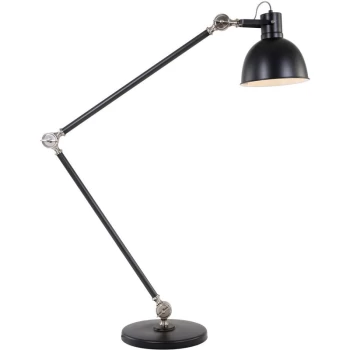 Sienna Lighting - Sienna Cera Task Floor Lamp Black Matt, Steel