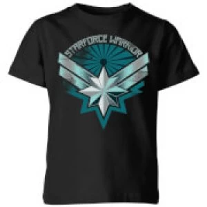 Captain Marvel Starforce Warrior Kids T-Shirt - Black - 11-12 Years