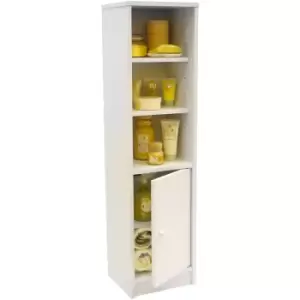 JAMERSON - Compact Storage Cupboard / Bathroom Cabinet with Shelves - White - White