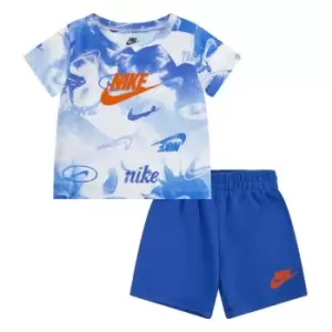 Nike T Shirt and Shorts Pyjama Set Baby Boys - Blue
