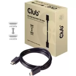 club3D HDMI Cable HDMI-A plug, HDMI-A plug 2m Black CAC-1372 HDMI cable