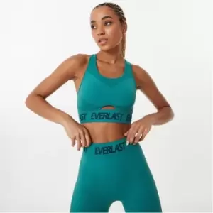 Everlast Branded Cut Out Sports Bra - Green