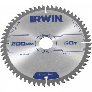 Irwin Aluminium Non-Ferrous Metal Saw Blade 200mm 60T 30mm
