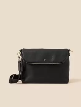Accessorize Leather Crossbody With Webbing Strap