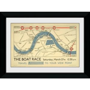 Transport For London The Boat Race 50 x 70 Framed Collector Print