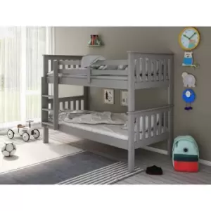 Bedmaster - Carra Bunk Bed Grey With Orthopaedic Mattresses