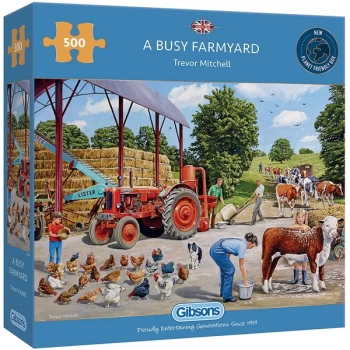 A Busy Farmyard Jigsaw Puzzle - 500 Pieces