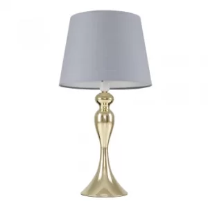 Faulkner Gold Touch Table Lamp with Grey Aspen Shade